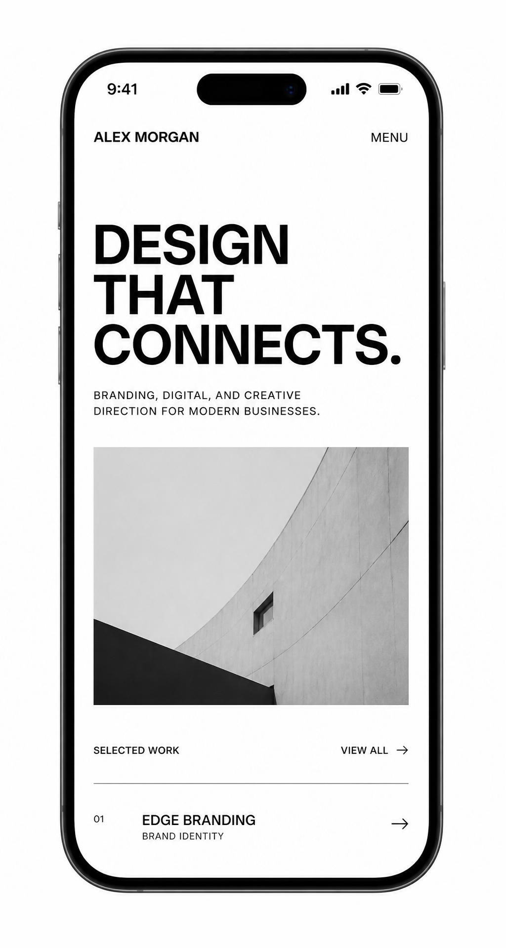 Mockup de Estudio Lumen en un iPhone